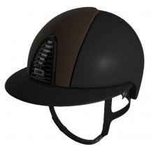Шолом Cromo 2.0 Polo Textile Black + Leather Brown