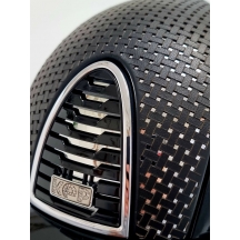Шолом Cromo 2.0 Polo Polish Black + Verona Black Leather on Chrome + Crystals
